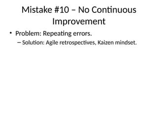 Top 10 Project Management Mistakes (and How to Avoid Them) | PPTX