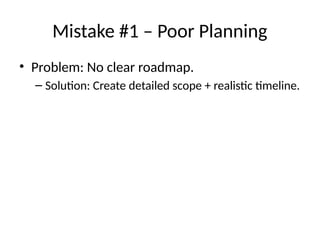 Top 10 Project Management Mistakes (and How to Avoid Them) | PPTX