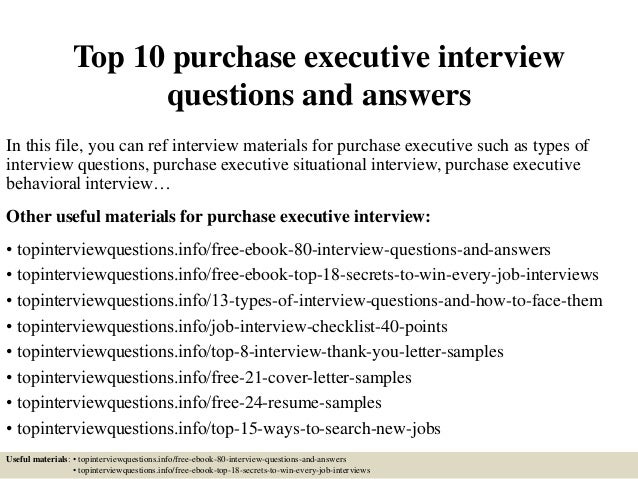 resume for purchase executive