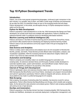 TOP 10 PYTHON DEVELOPMENT TRENDS FOR ALL | PDF