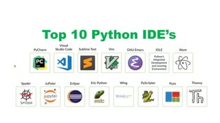 Top 10 Python IDE’s
 