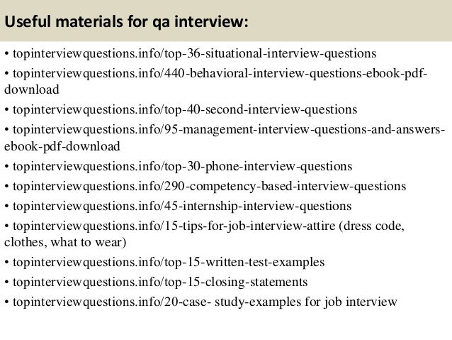 Top 10 qa interview questions and answers