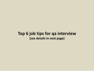 Top 10 qa interview questions with answers | PPTX