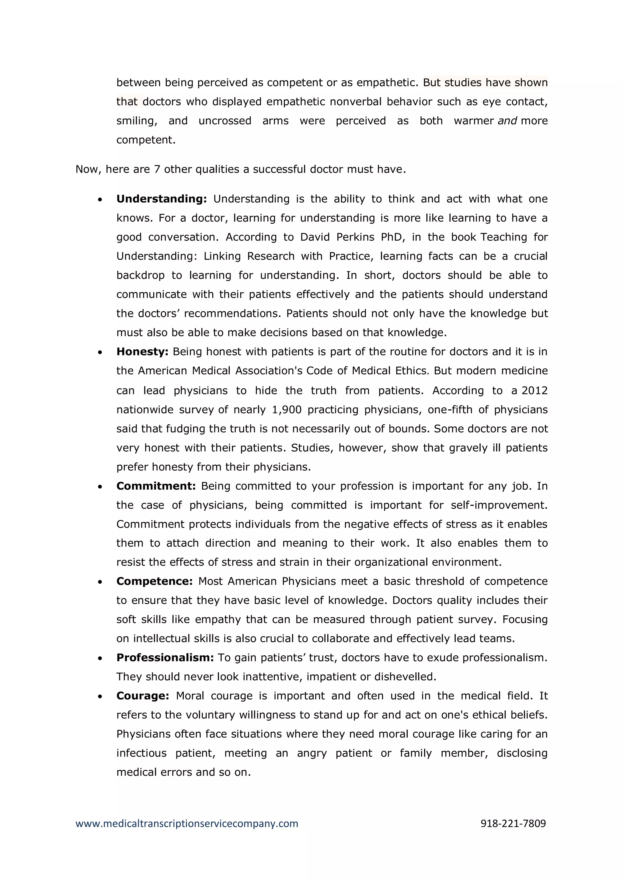 What Doctors Study.pdf Top 10 qualities a good doctor must have | PDF