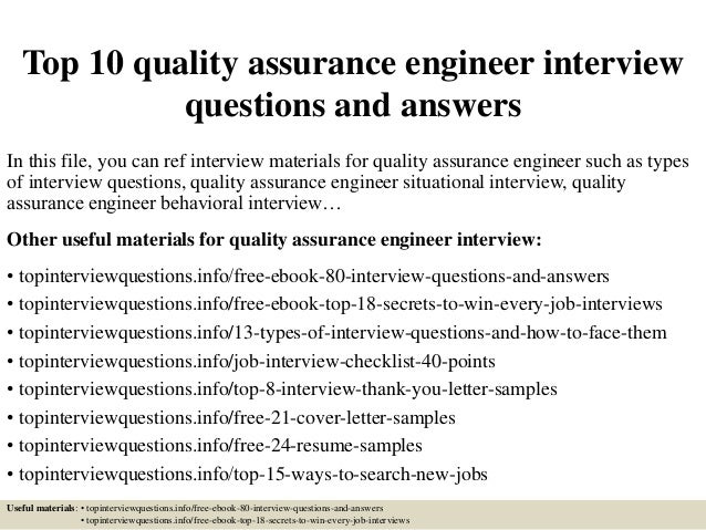 quality assurance analyst interview questions