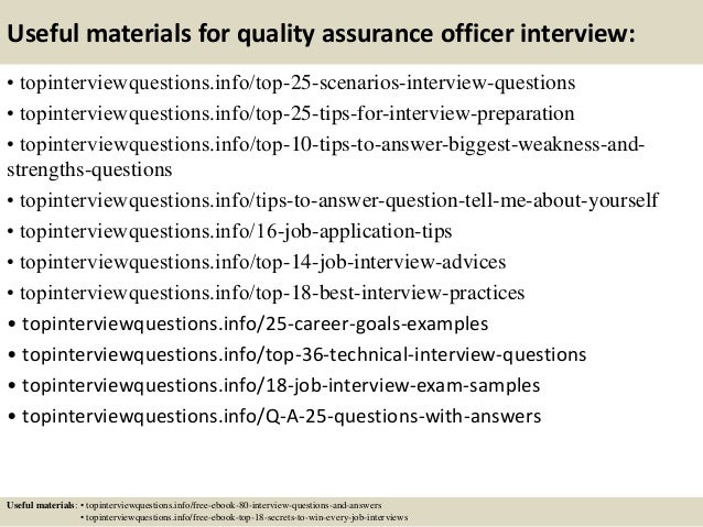18 Competency based interview questions quality assurance
