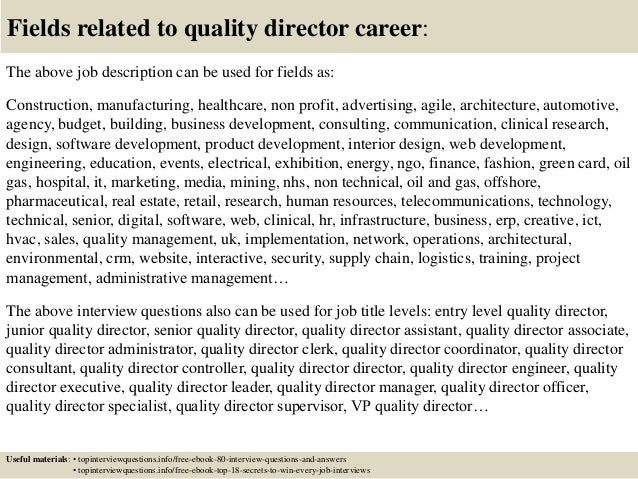 director level interview questions