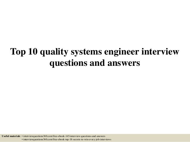 systems engineering interview questions
