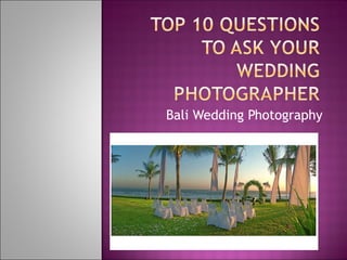 Bali Wedding Photography 
