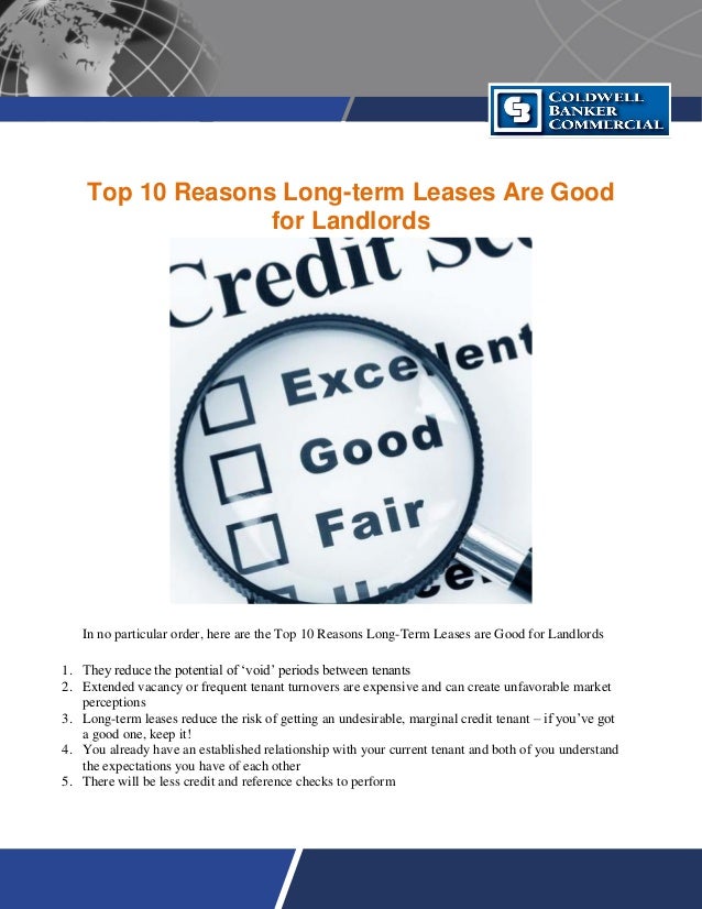 Top 10 reasons long term leases are good for landlords