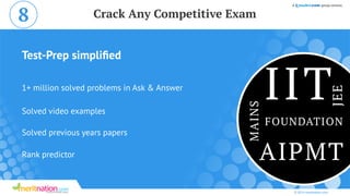 IIT
FOUNDATION
JEE
© 2014 meritnation.com
MAINS
AIPMT
Test-Prep simpliﬁed
Rank predictor
Solved previous years papers
Solved video examples
1+ million solved problems in Ask & Answer
© 2014 meritnation.com
Crack Any Competitive Exam8
 