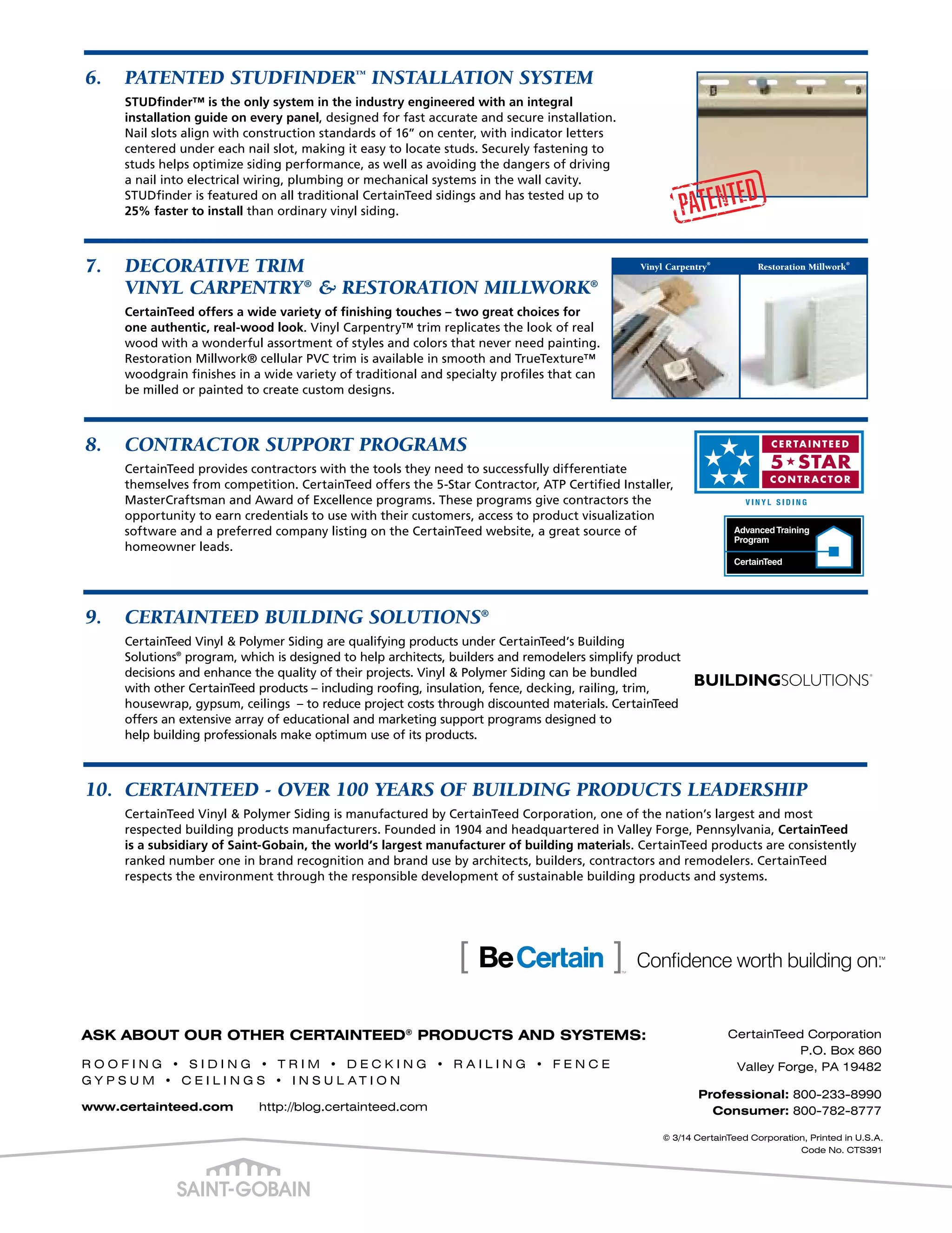 Top 10 reasons to choose certain teed siding PDF