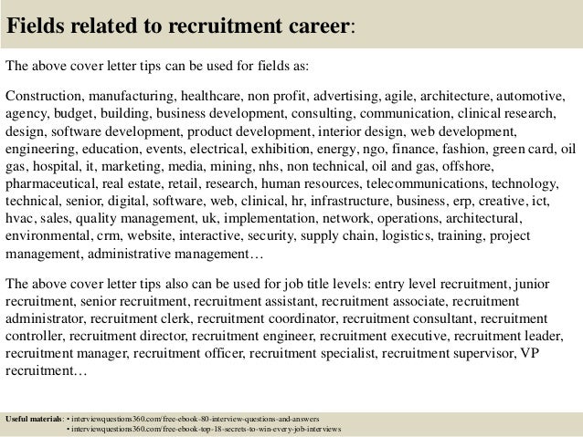 recruitment cover letter