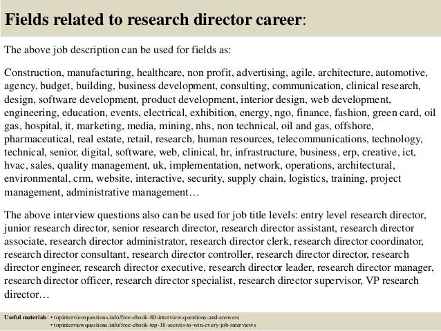 director level interview questions