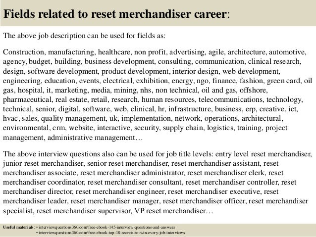 18 fields related to reset merchandiser career the above job description - Job Description For Merchandiser 18 fields related to reset merchandiser career the above job description - Job Description For Merchandiser