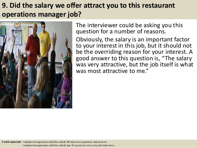 restaurant manager interview questions