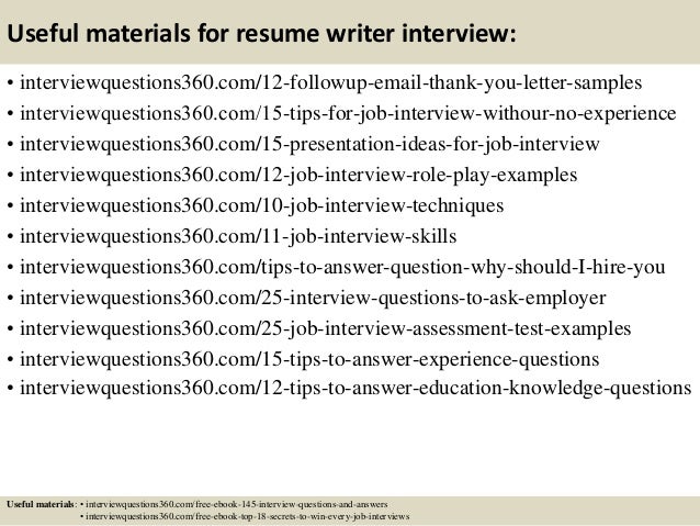 Job interview without resume