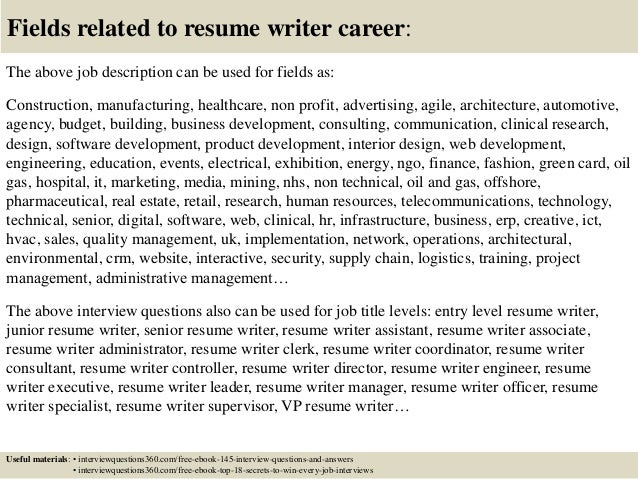 Resume answers