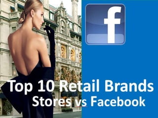 Top 10 Retail Brands
Stores vs Facebook
                  Dr. Augustine Fou
                  Credentials http://slidesha.re/Hbud5s
                  April 18, 2012.


April 18, 2012.                                           1
 