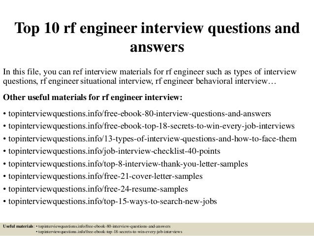 rf engineer interview questions