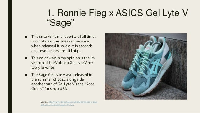 ronnie fieg asics collabs