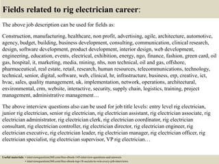 Top 10 rig electrician interview questions and answers | PPTX