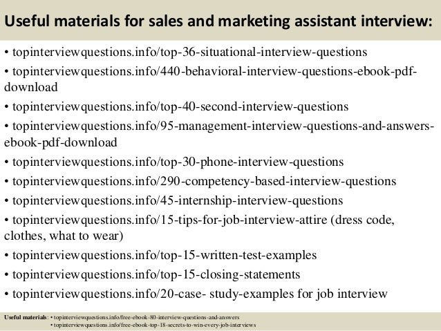 top 10 sales and marketing assistant interview questions marketing assistant interview questions