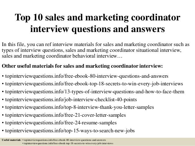 marketing coordinator interview