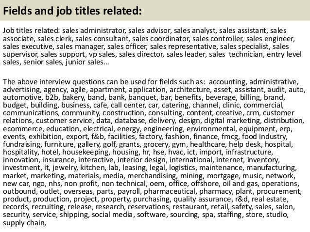 What are some job titles for sales management?