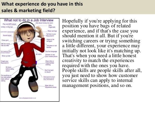 sales and marketing interview questions