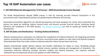 Sap Module Utilization SAP Automation with UiPath: Top 10 Use Cases Across FI/MM/SD/Basis/PP ...
