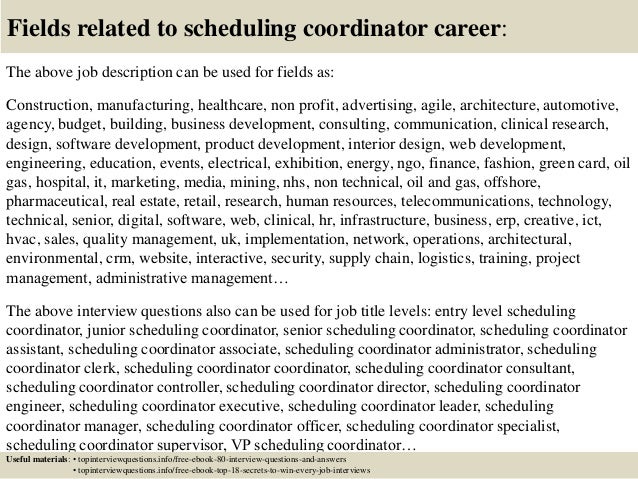 top 10 scheduling coordinator interview questions and answers scheduling a job interview