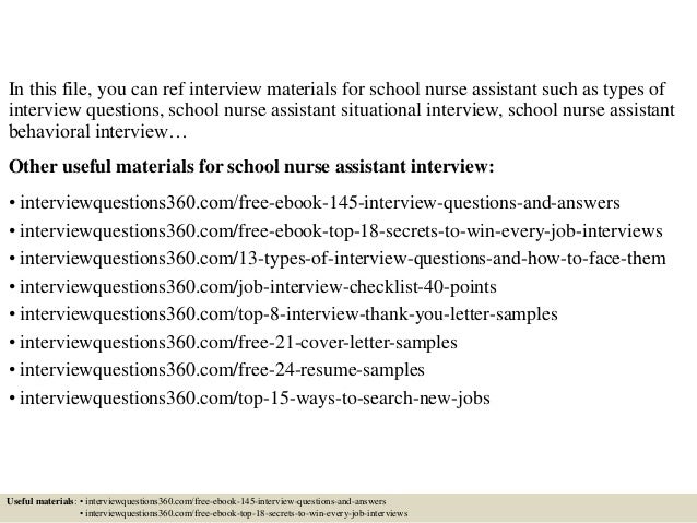 top 10 school nurse assistant interview questions and answers school nurse interview