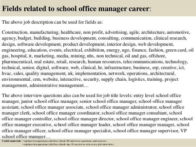 School office manager resume