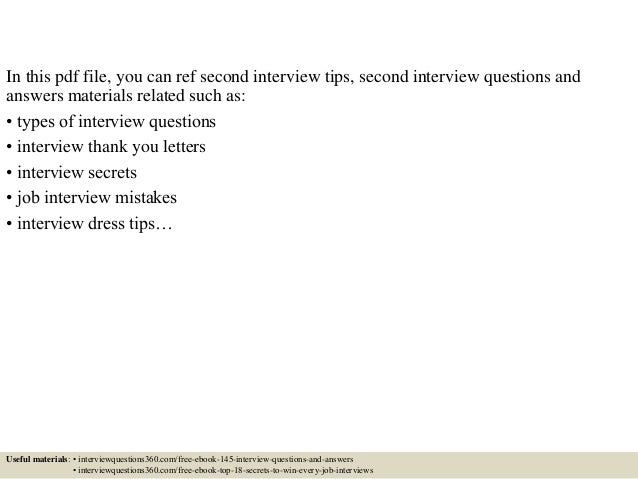 top 10 second interview questions and answers thank you second interview