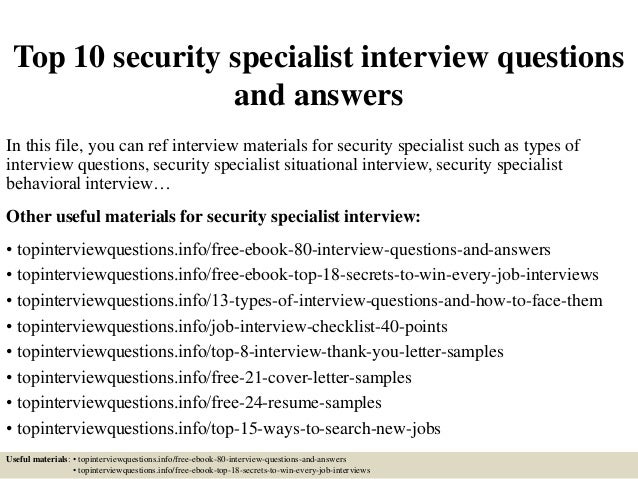 physical security specialist resume