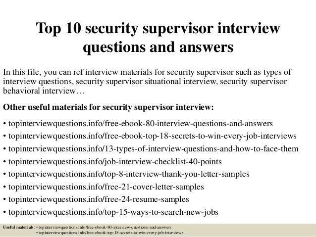 Top 10 Security Supervisor Interview Questions And Answers top-10-security-supervisor-interview-questions-and-answers
