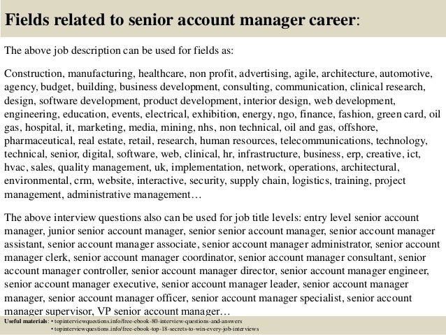 interview questions for account manager