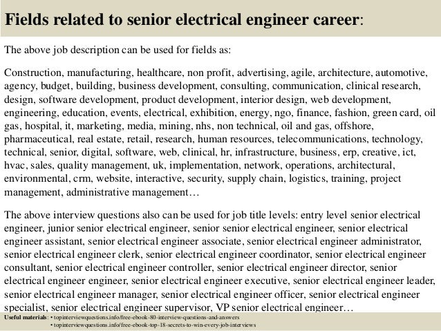 senior engineer job description