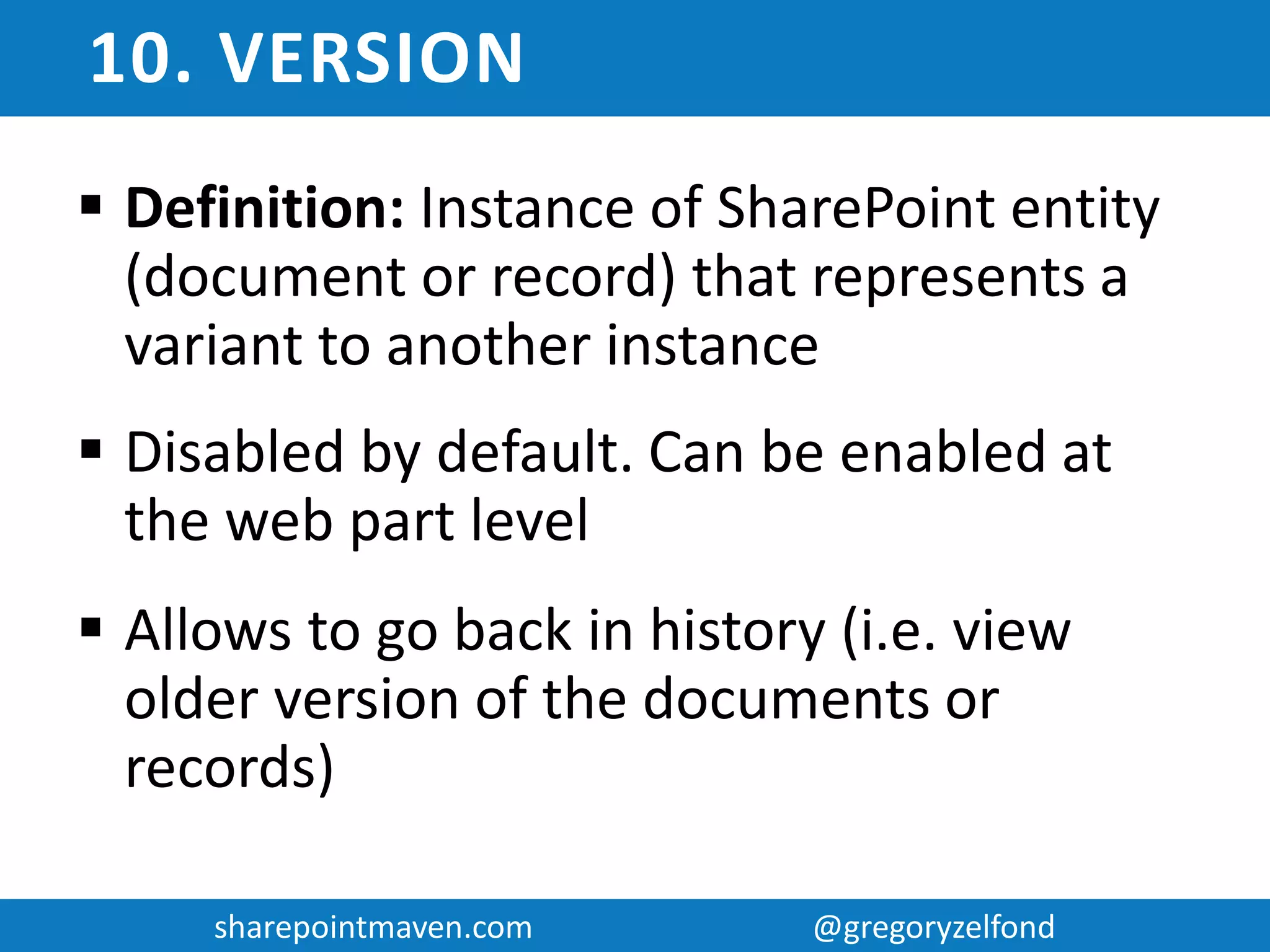 sharepointmaven.com @gregoryzelfondsharepointmaven.com @gregoryzelfond
SCREENSHOTS
2
3
 