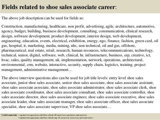 shoe sales associate job description under fontanacountryinn com shoe sales associate job description