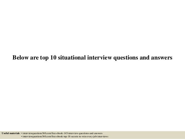 top 10 situational interview questions