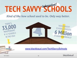 www.blackbaud.com/TechSavvySchools

10/11/2012             62
 