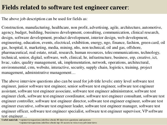 Top 10 software test engineer interview questions and answers