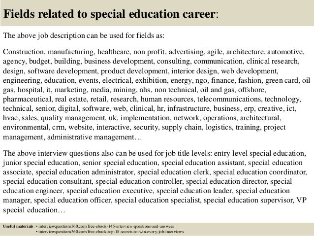 special education teacher interview questions and answers