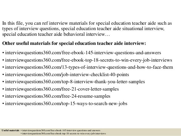 special education coordinator interview questions