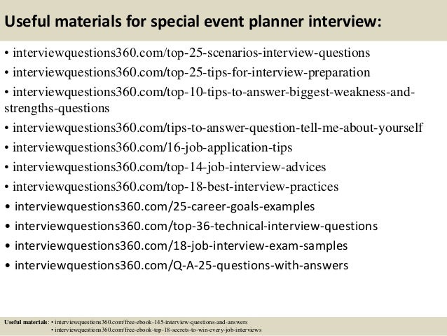 Top 10 special event planner interview questions and answers