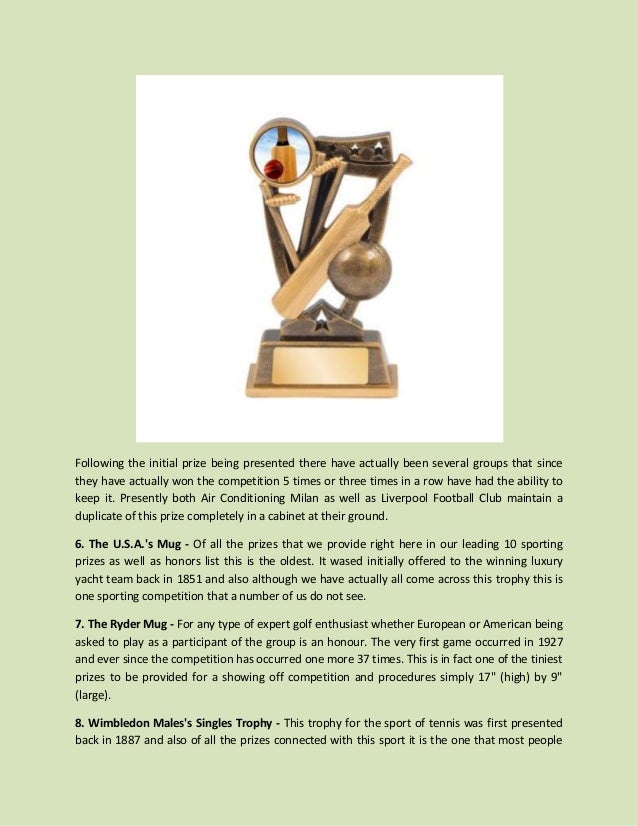 Top 10 sporting trophies and honors