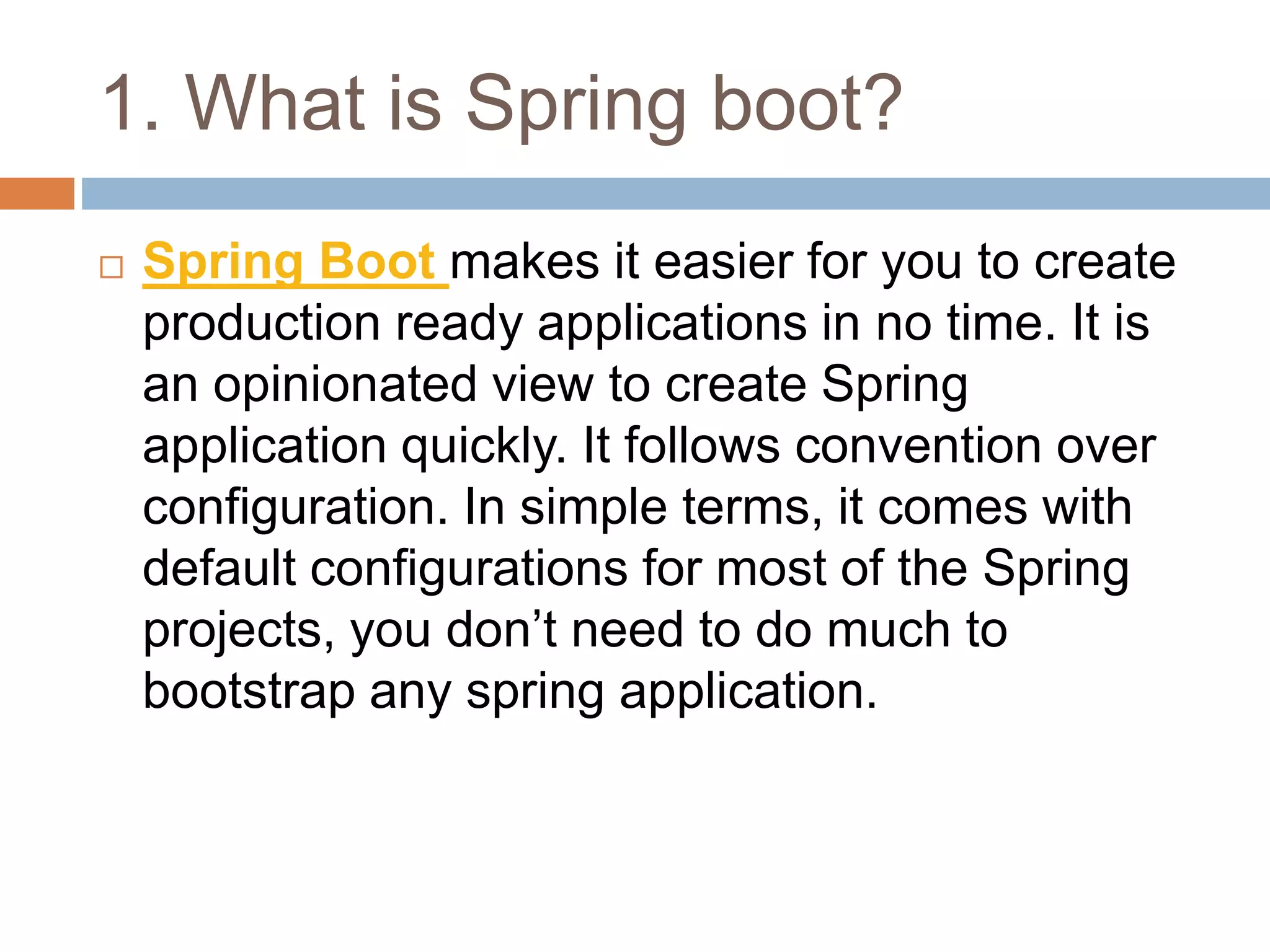Top 10 Spring Boot Interview Questions and Answers | PPTX