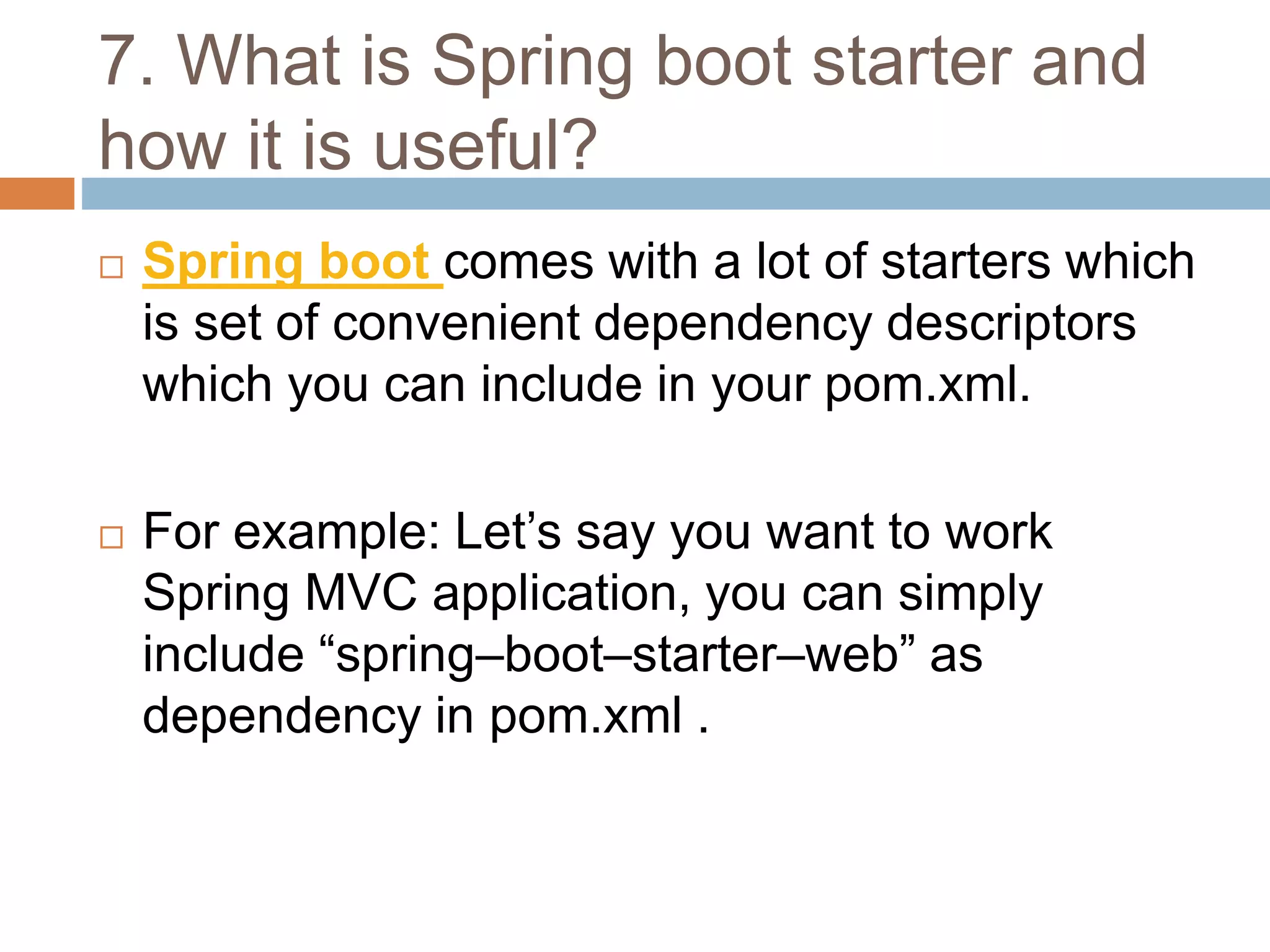 Top 10 Spring Boot Interview Questions and Answers | PPTX